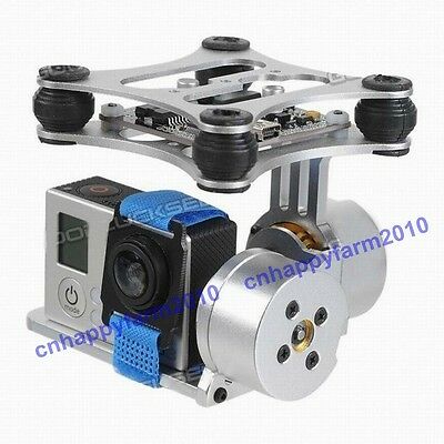 2 Axis Brushless Camera Gimbal + 2pc Motor For Dji Phantom Gopro3 Fpv Aerial Ptz