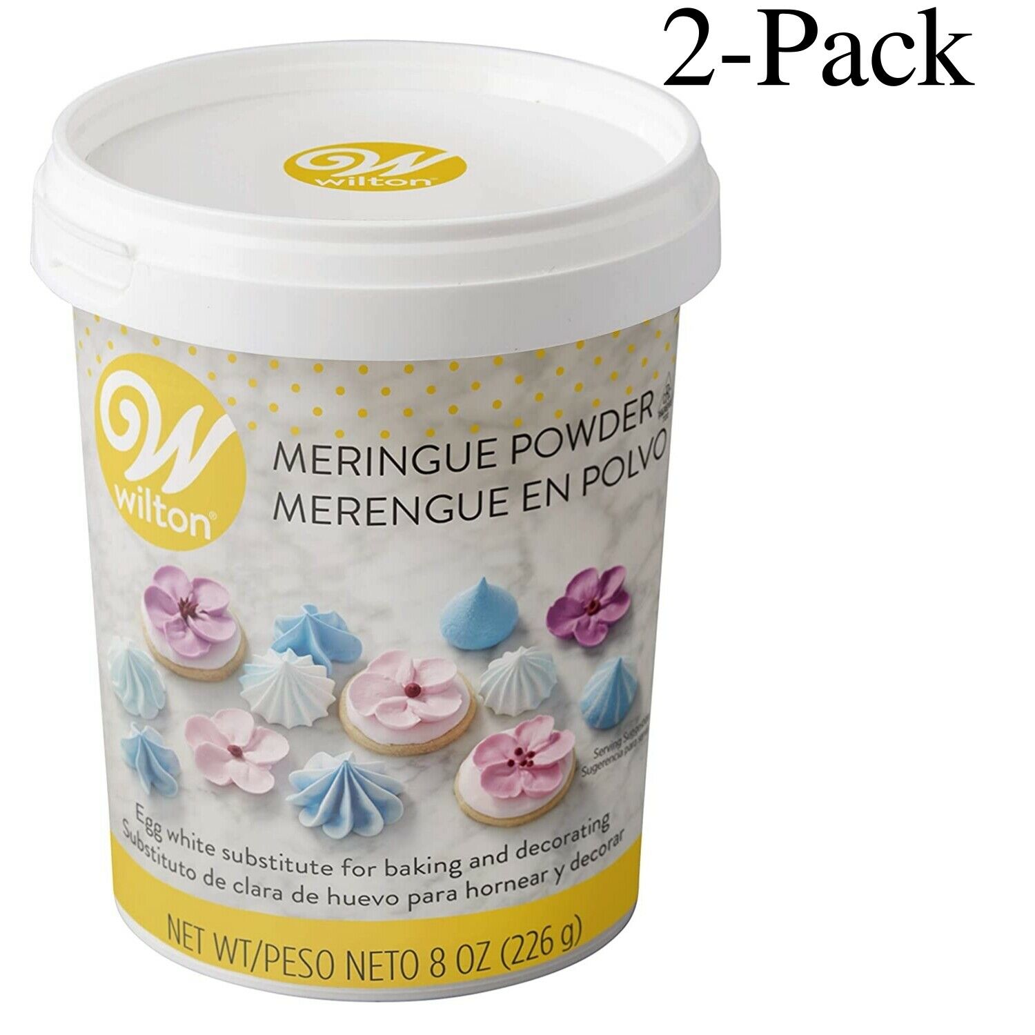 Wilton Meringue Powder Mix Egg White Substitute, 8 Oz (pack Of 2)