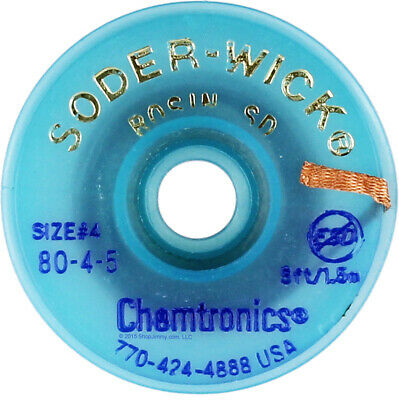 Chemtronics 80-4-5 Soder-wick&reg; Rosin Sd Desoldering Braid 5' X 2.8mm