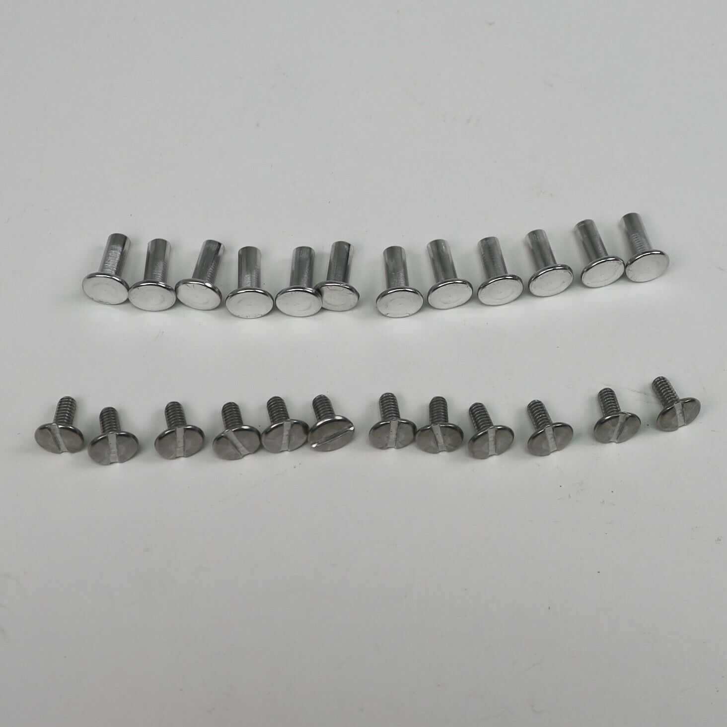 12 Count 1/2" Aluminum Screw Posts / Binding Screws / Chicago Screws