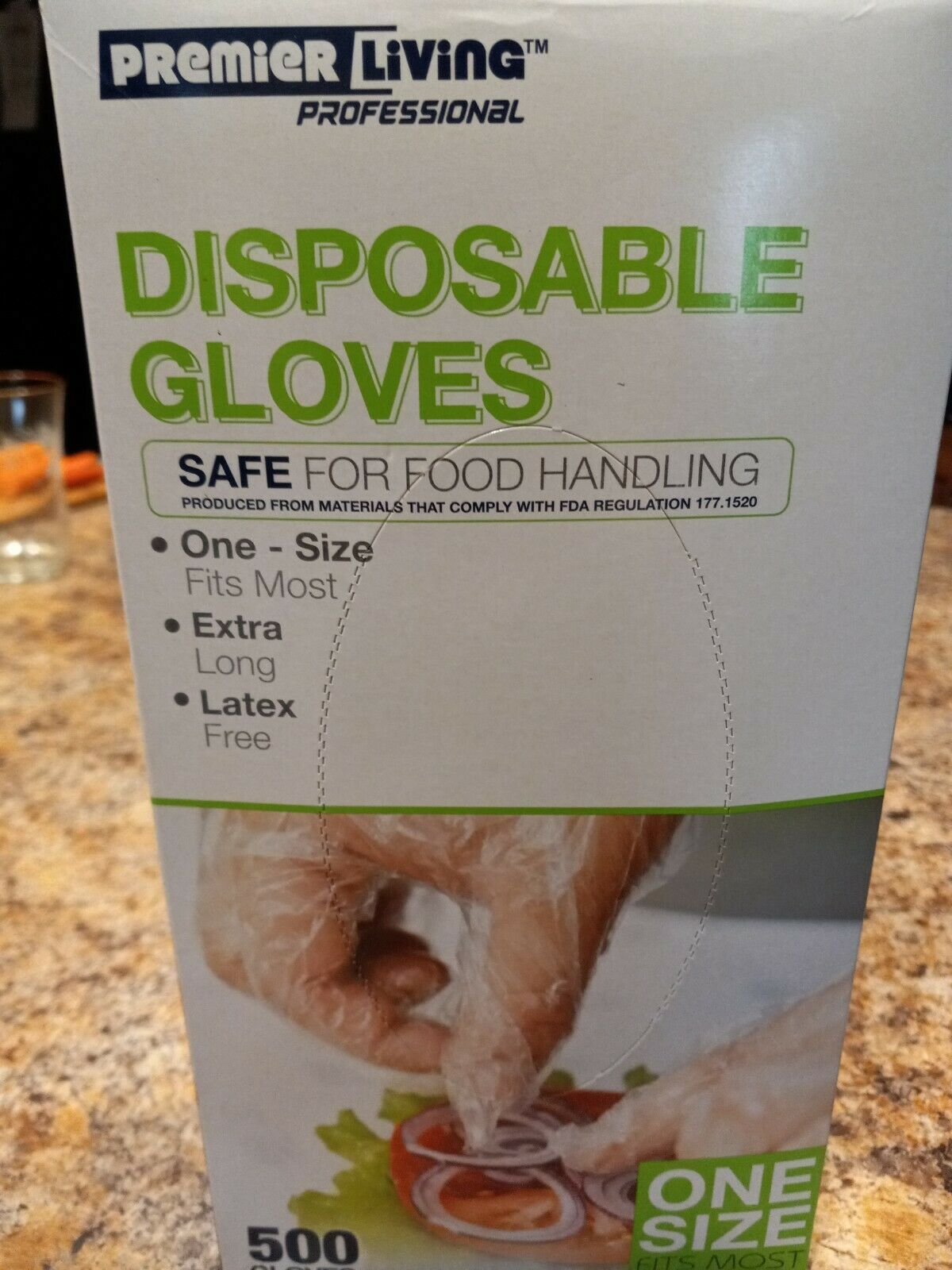 Disposable Gloves 500 Latex Free Premier Living Professional Food Safe One Size